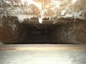 A photo taken before duct cleaning.